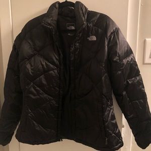 Black north face puffer jacket
